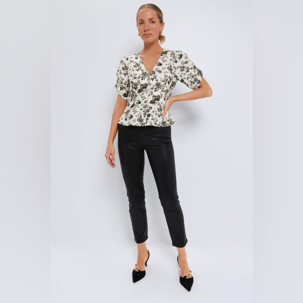 Tuckernuck Faded Roses Lisle Blouse